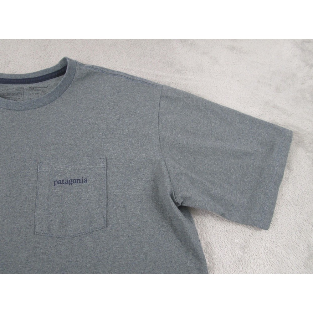 Patagonia Shirt Mens Medium Green Crew Neck Short Sleeve Outdoor - Picture 2 of 9